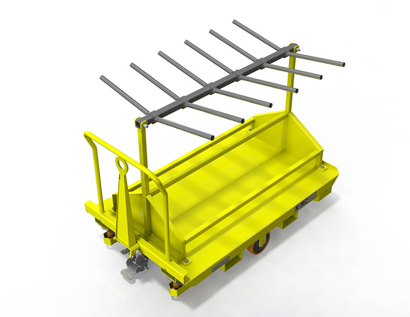 A Custom Upper cart in yellow color and a white background