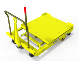 A Rotate Deck Carts in yellow color and a white background
