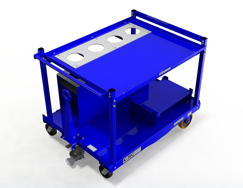 A blue color cart of k TEC company