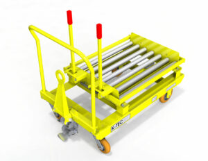 A Conventional Cart in yellow and gray color and a handle