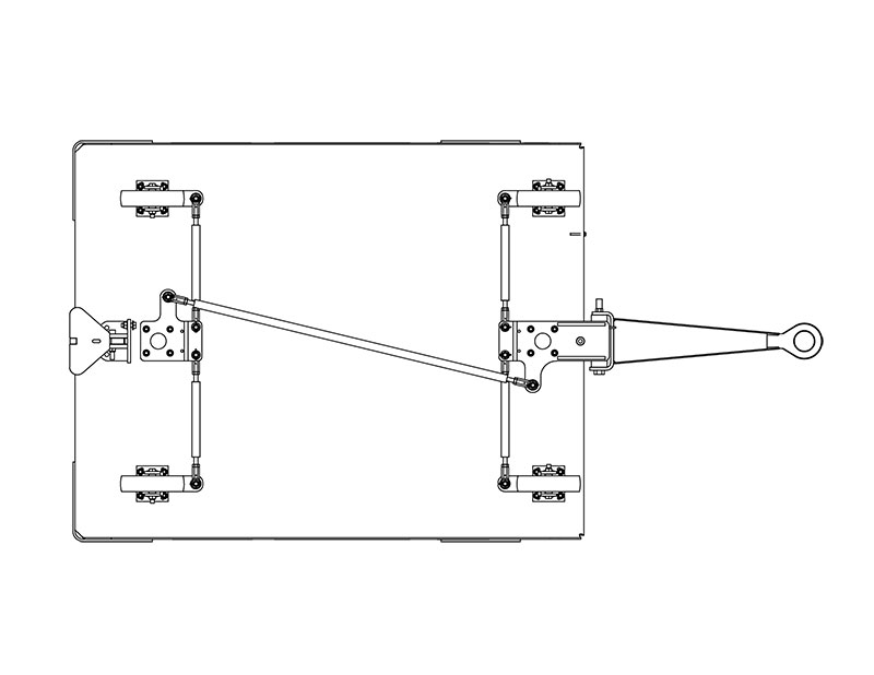 A diagram of four Wheel Steer in white color